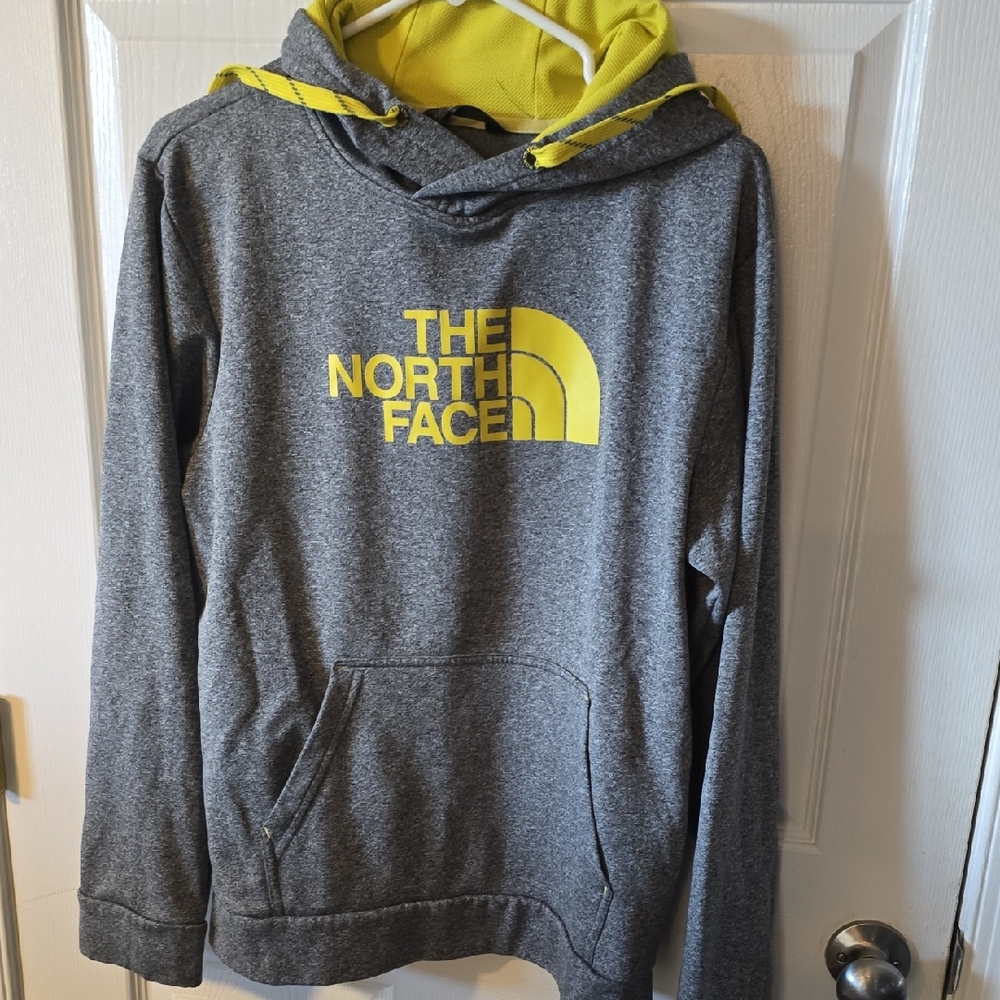 The North Face Charcoal and Lemon Hoodie